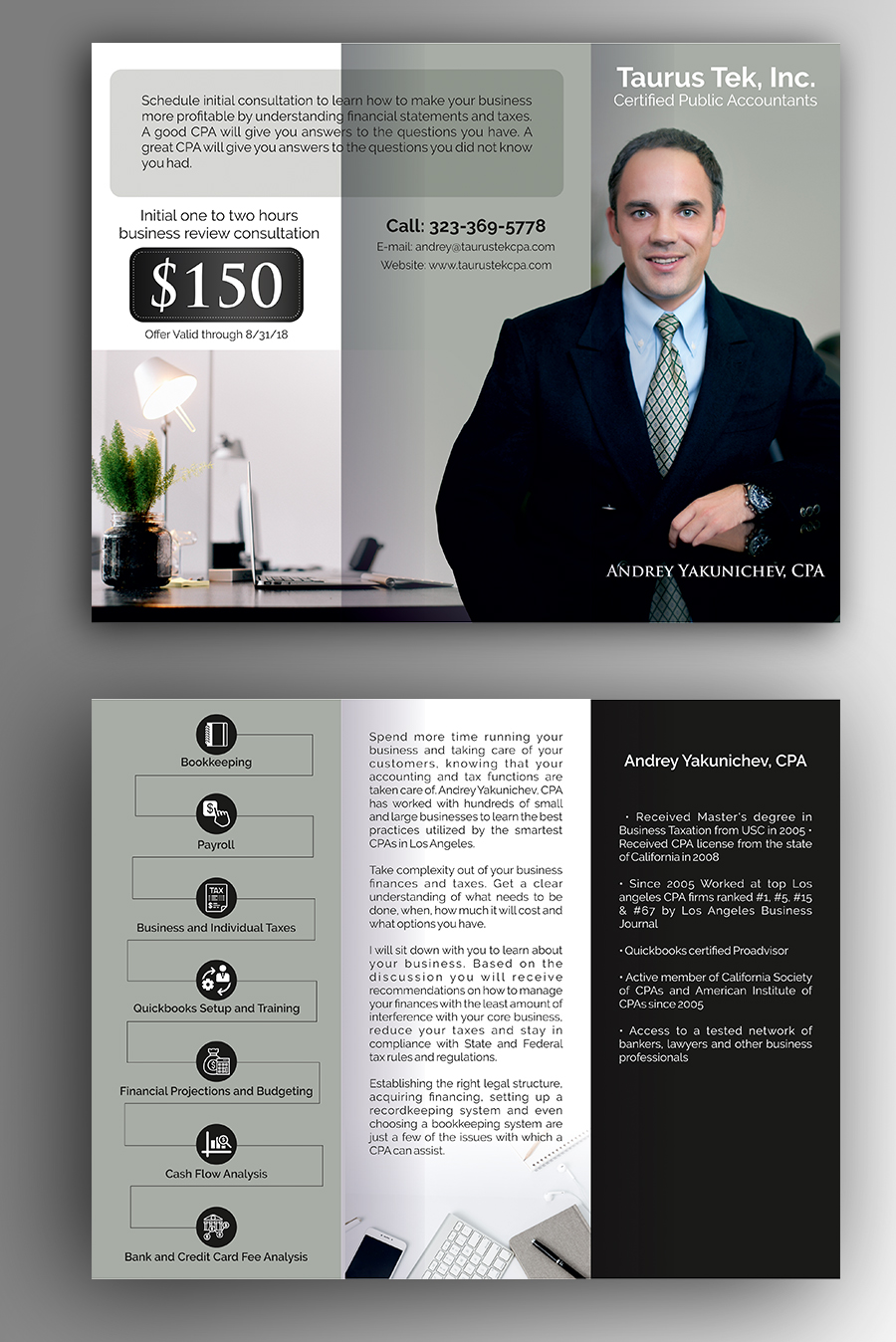 Design de Brochure par CreativeKnot 2 pour Taurus Tek, Inc. | Design #18528061