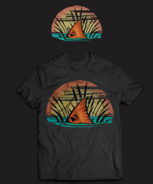 Redfish Tail & Grass T-Shirt Design | T-Shirt-Design von ART DEPOT