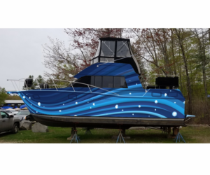 Carver 32 AFT Cabin Boat - Full Graphic Wrap Design | Diseño Artístico por dsign
