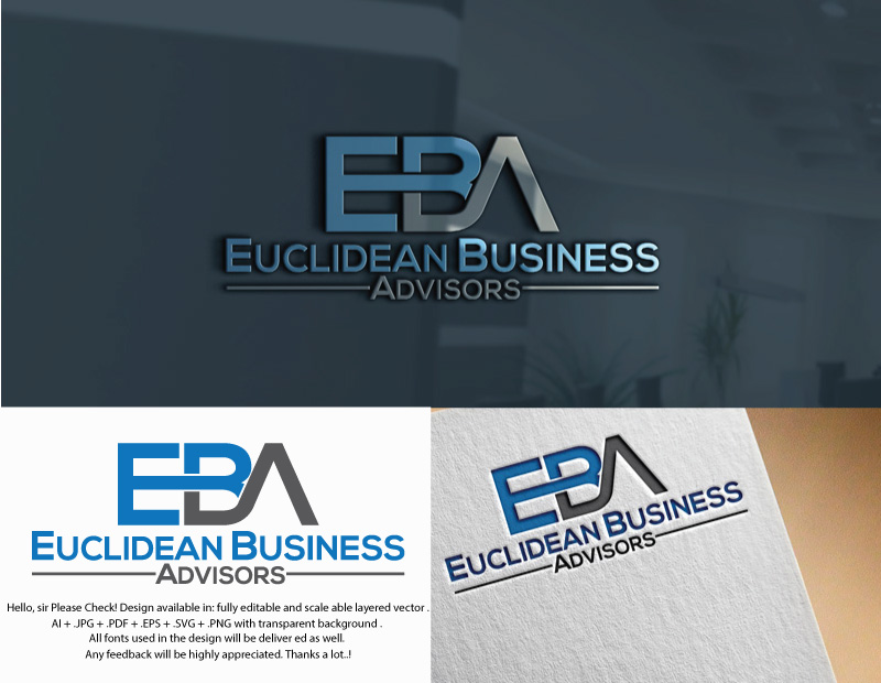 Logo Design for Euclidean Business Advisors or EBA or nothing at all by