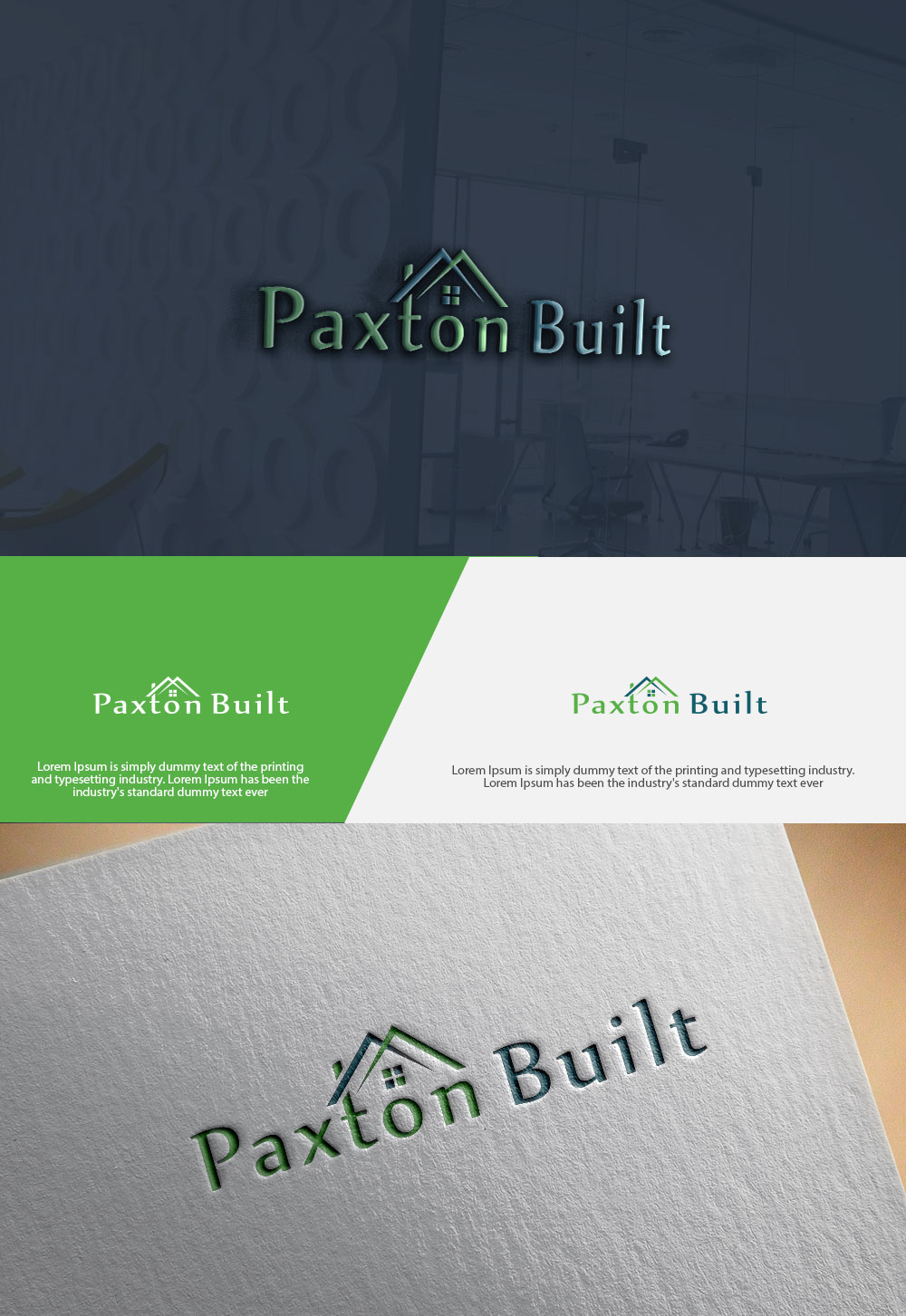 Logo Design by dr ghulam mustafa sahab for Paxton Built | Design #18785942