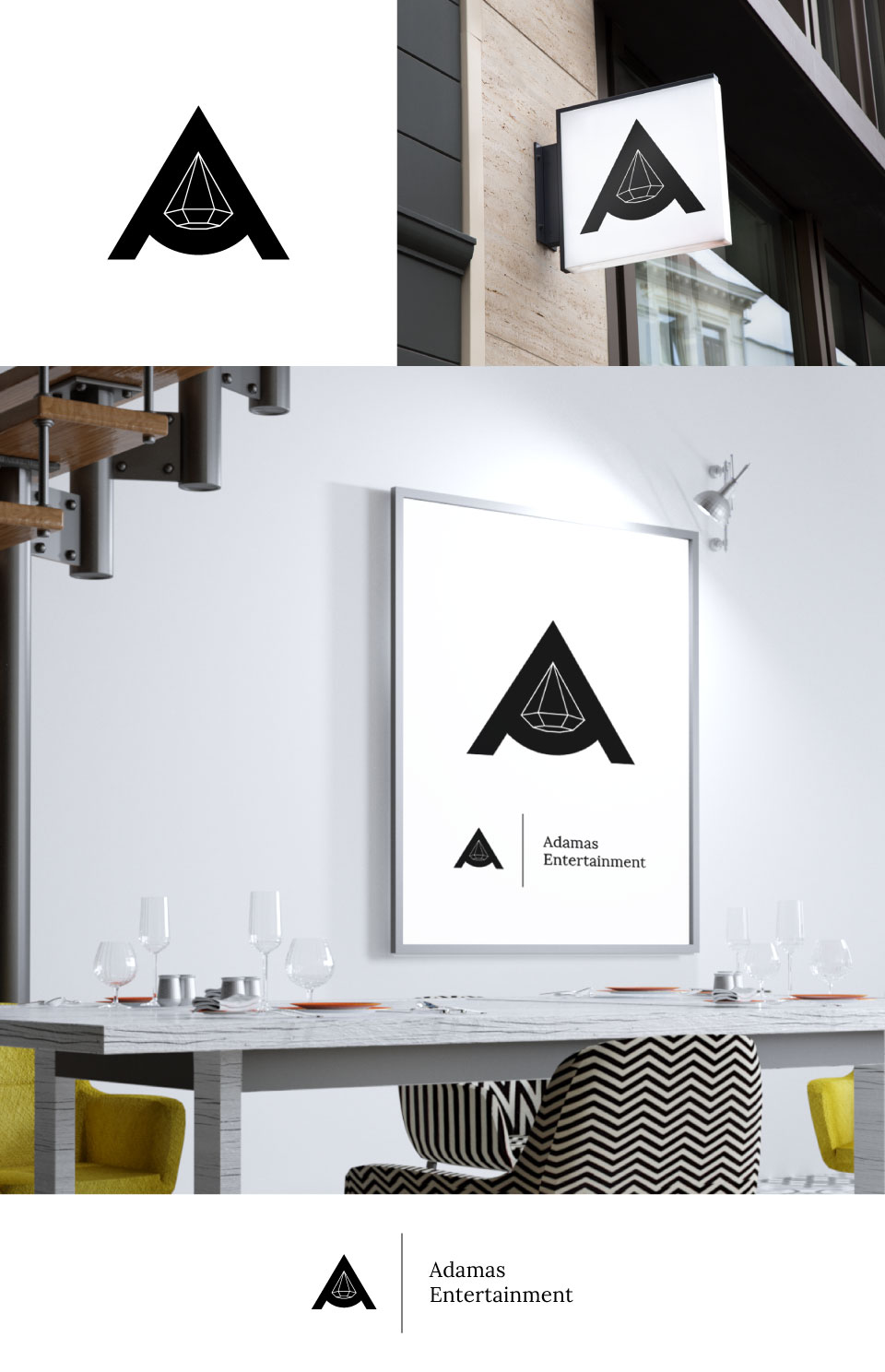 Diseño de Logo por Ronelogo para Adamas Entertianment | Diseño #18533006