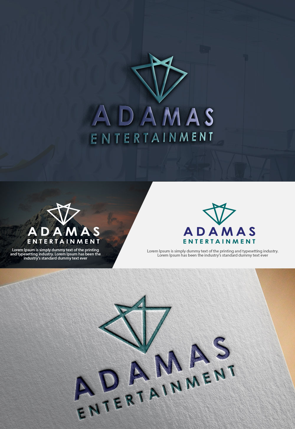 Logo Design by dr ghulam mustafa sahab for Adamas Entertianment | Design #18604347