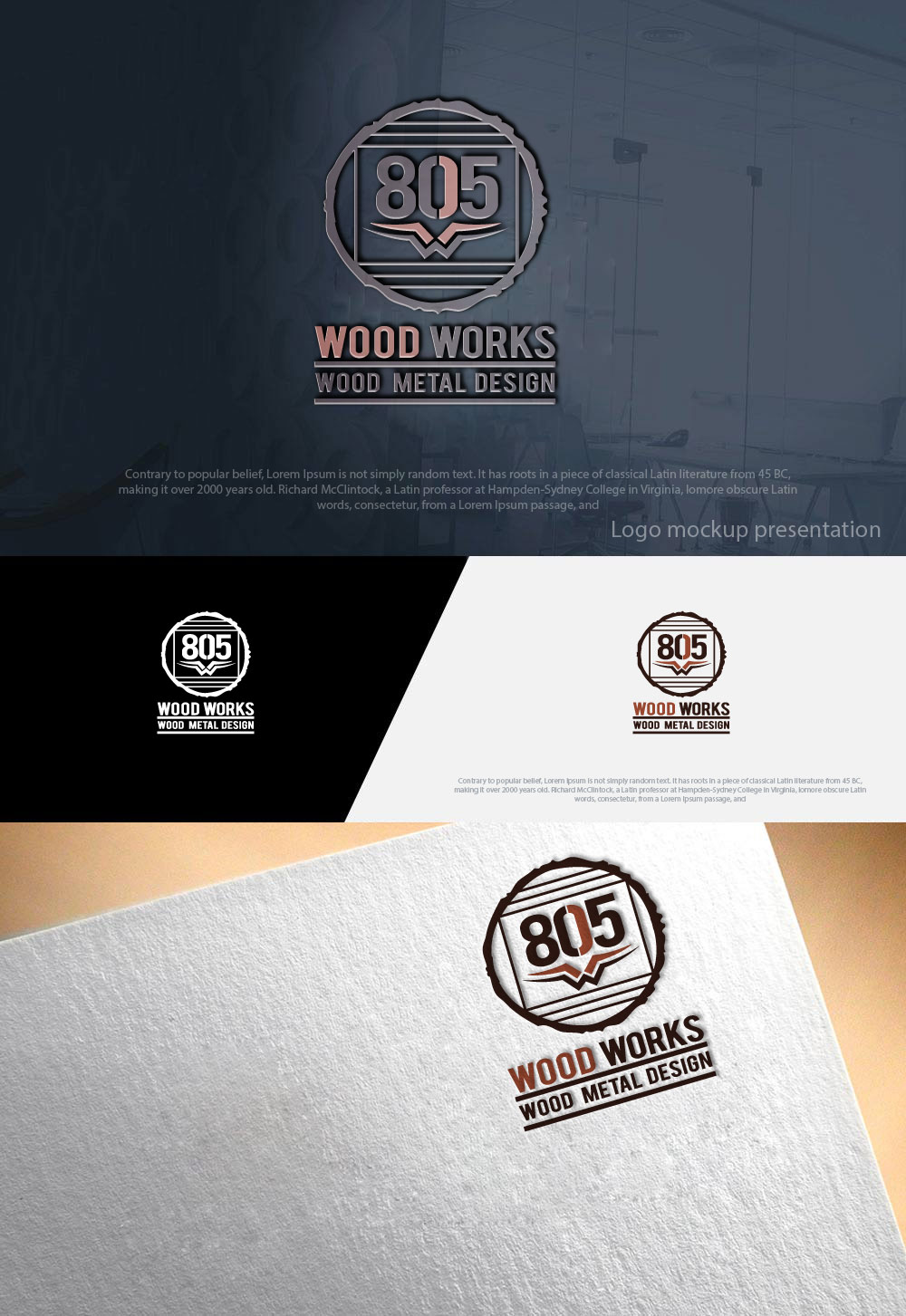 Design de Logo par zebronicgraphic pour 805 Woodworks | Design #18590303