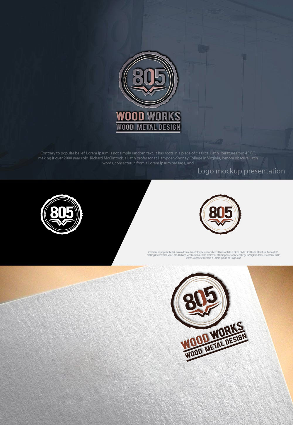 Design de Logo par zebronicgraphic pour 805 Woodworks | Design #18590332