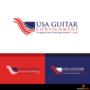 USA Guitar Consignment | Logo Design by Graphic Bricks