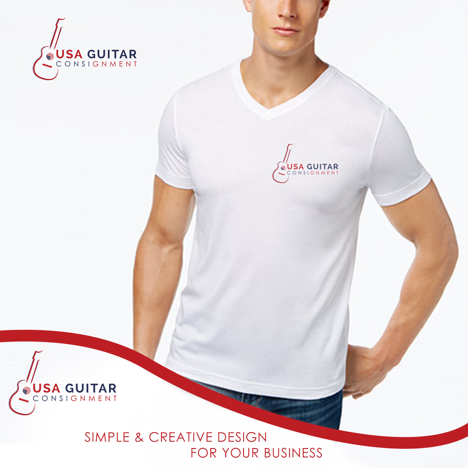 Logo Design by Moeed Khan for James Hood Guitar Repair | Design #18531698