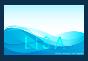 Waves with the name Lisa embedded | Grafik-Design von Hana