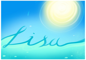 Waves with the name Lisa embedded | Grafik-Design von Mohsart