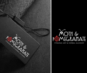 Moth & Pomegranate       { Strange Art and Herbal Alchemy} -tag line | Diseño de Logo por Bittersweet