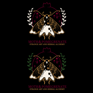 Moth & Pomegranate       { Strange Art and Herbal Alchemy} -tag line | Diseño de Logo por Heydale