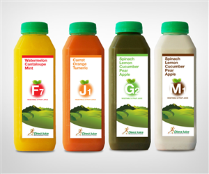 Direct Juice Bottle Label | Label Design by Khoo