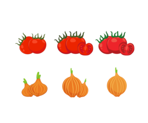 Vector Vegetables for use on food labels | Design Vectoriel par Anekaa