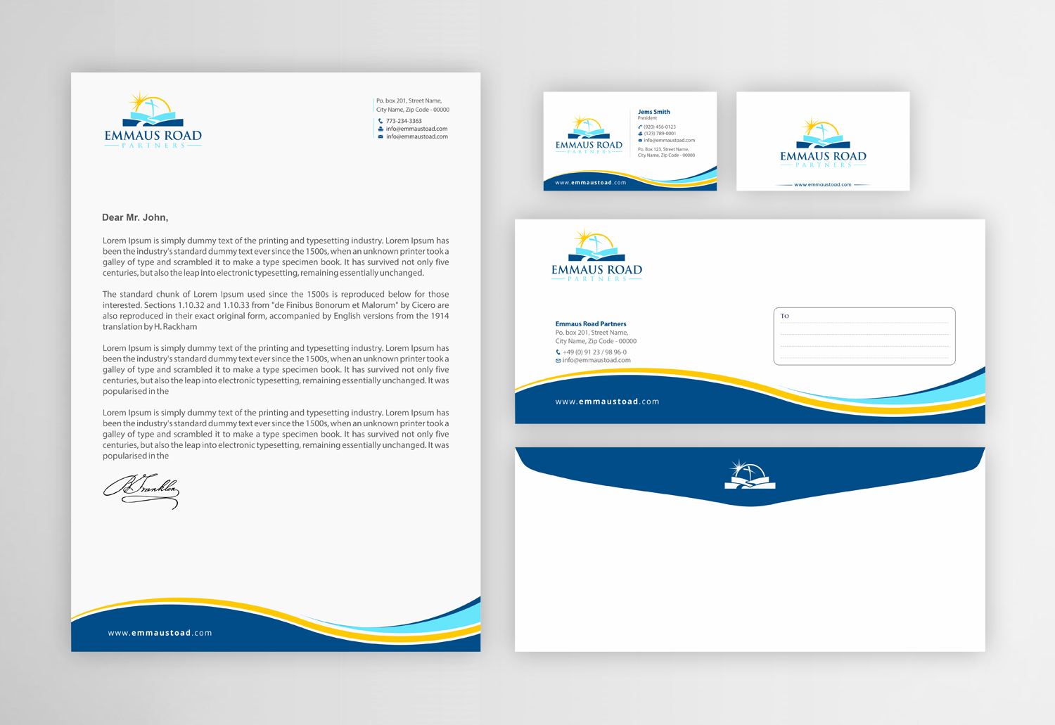 Stationery Design by Infinitive Technology for Emmaus Road Partners | Design #18545754