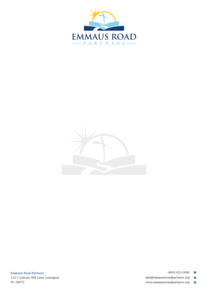 Stationery Design by Shabnum Khan for Emmaus Road Partners | Design: #18555287