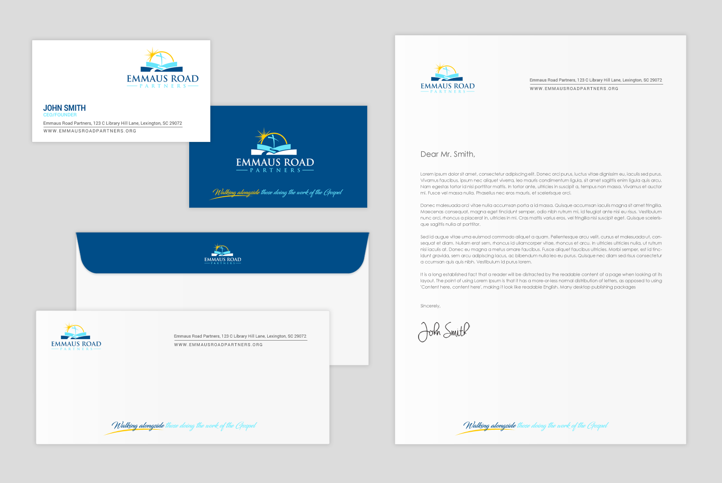 Schreibwaren-Design von chandrayaan.creative für Emmaus Road Partners | Design #18554086