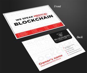 Promotional postcard about the blockchain in healthcare | Diseño de Postal por aspiremedia