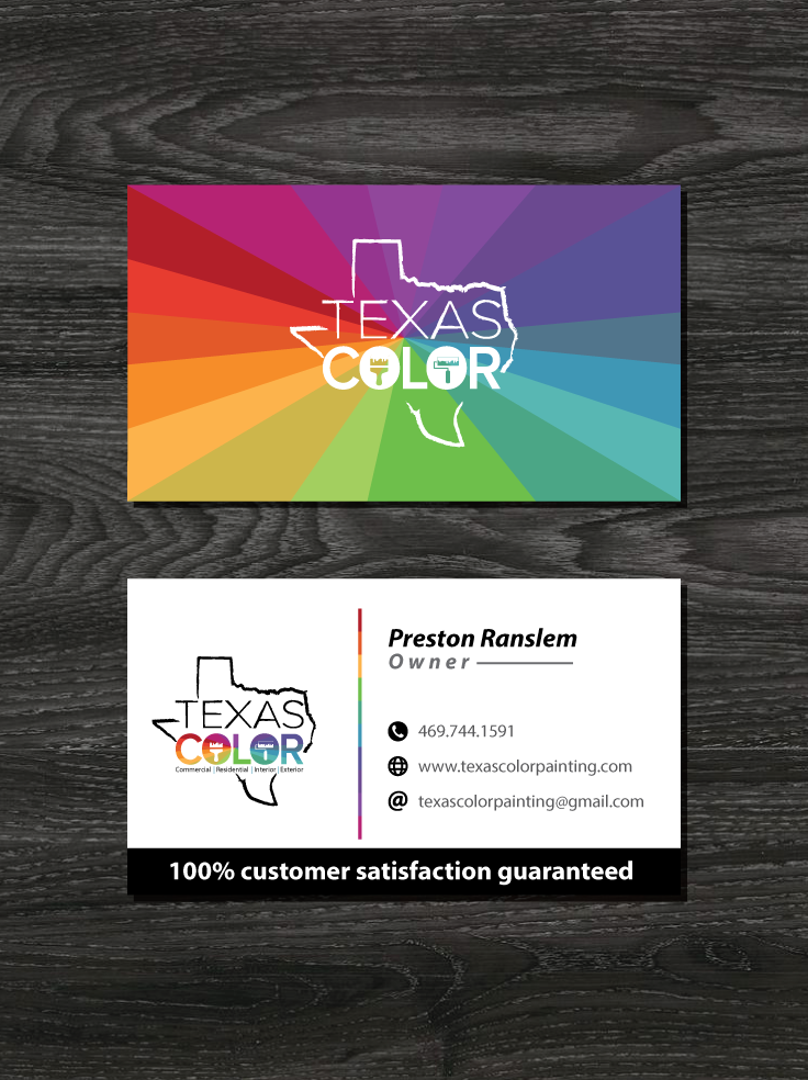 Business Card Design by raigraphics for Texas Color Painting  | Design #18564452