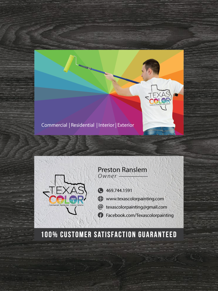 Design de Carte de Visite par raigraphics pour Texas Color Painting  | Design #18575635