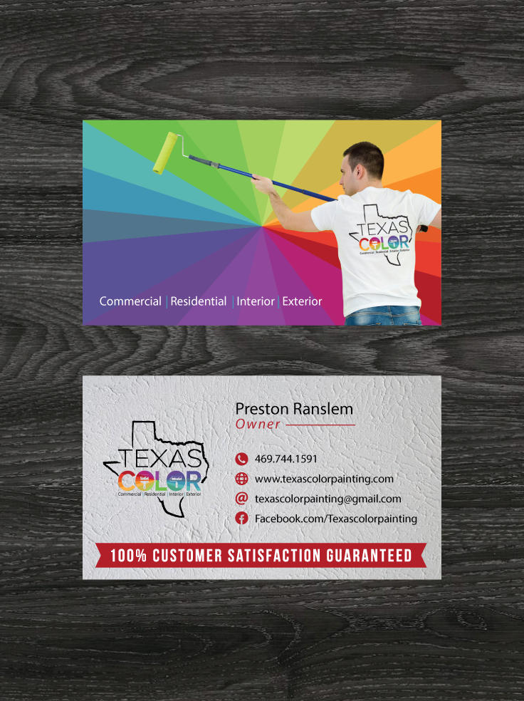 Design de Carte de Visite par raigraphics pour Texas Color Painting  | Design #18575636