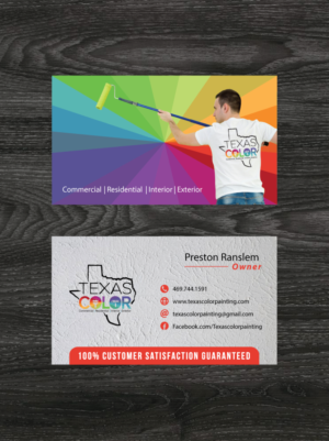 Business Card Design by raigraphics for Texas Color Painting  | Design: #18575671
