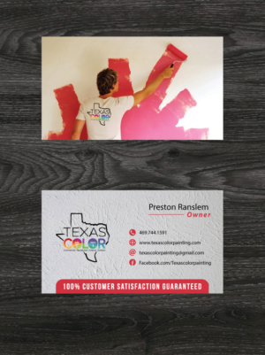 Business Card Design by raigraphics for Texas Color Painting  | Design #18578759