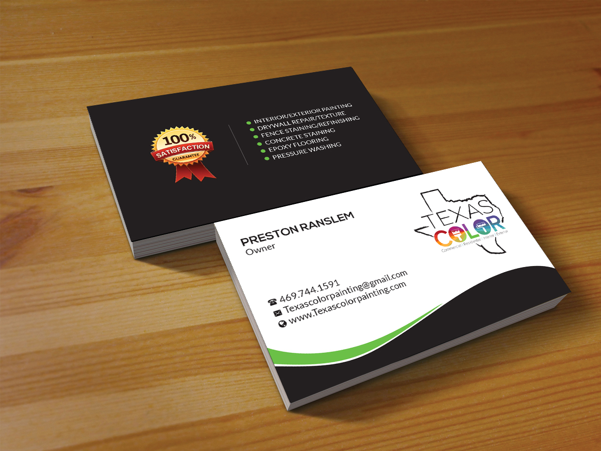 Design de Carte de Visite par Creations Box 2015 pour Texas Color Painting  | Design #18575688