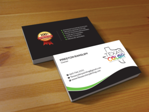 Business Card Design by Creations Box 2015 for Texas Color Painting  | Design #18575688