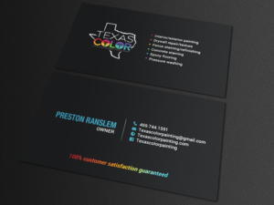 Design de Carte de Visite par chandrayaan.creative pour Texas Color Painting  | Design : #18569773