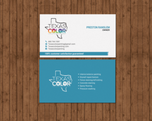 Design de Carte de Visite par chandrayaan.creative pour Texas Color Painting  | Design : #18569787
