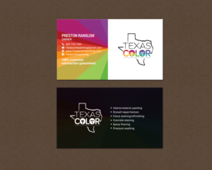 Design de Carte de Visite par chandrayaan.creative pour Texas Color Painting  | Design : #18569794