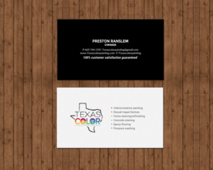 Business Card Design by chandrayaan.creative for Texas Color Painting  | Design: #18569797