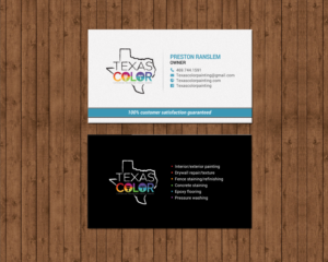 Business Card Design by chandrayaan.creative for Texas Color Painting  | Design: #18569799