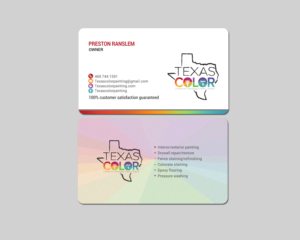 Business Card Design by chandrayaan.creative for Texas Color Painting  | Design: #18569806