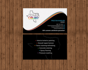 Design de Carte de Visite par chandrayaan.creative pour Texas Color Painting  | Design : #18571579