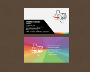 Design de Carte de Visite par chandrayaan.creative pour Texas Color Painting  | Design : #18571588