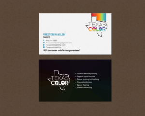 Design de Carte de Visite par chandrayaan.creative pour Texas Color Painting  | Design : #18571595