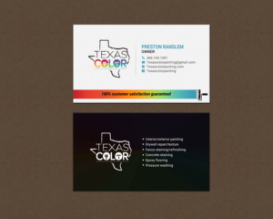 Design de Carte de Visite par chandrayaan.creative pour Texas Color Painting  | Design : #18571597