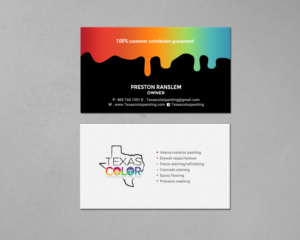 Design de Carte de Visite par chandrayaan.creative pour Texas Color Painting  | Design : #18571599