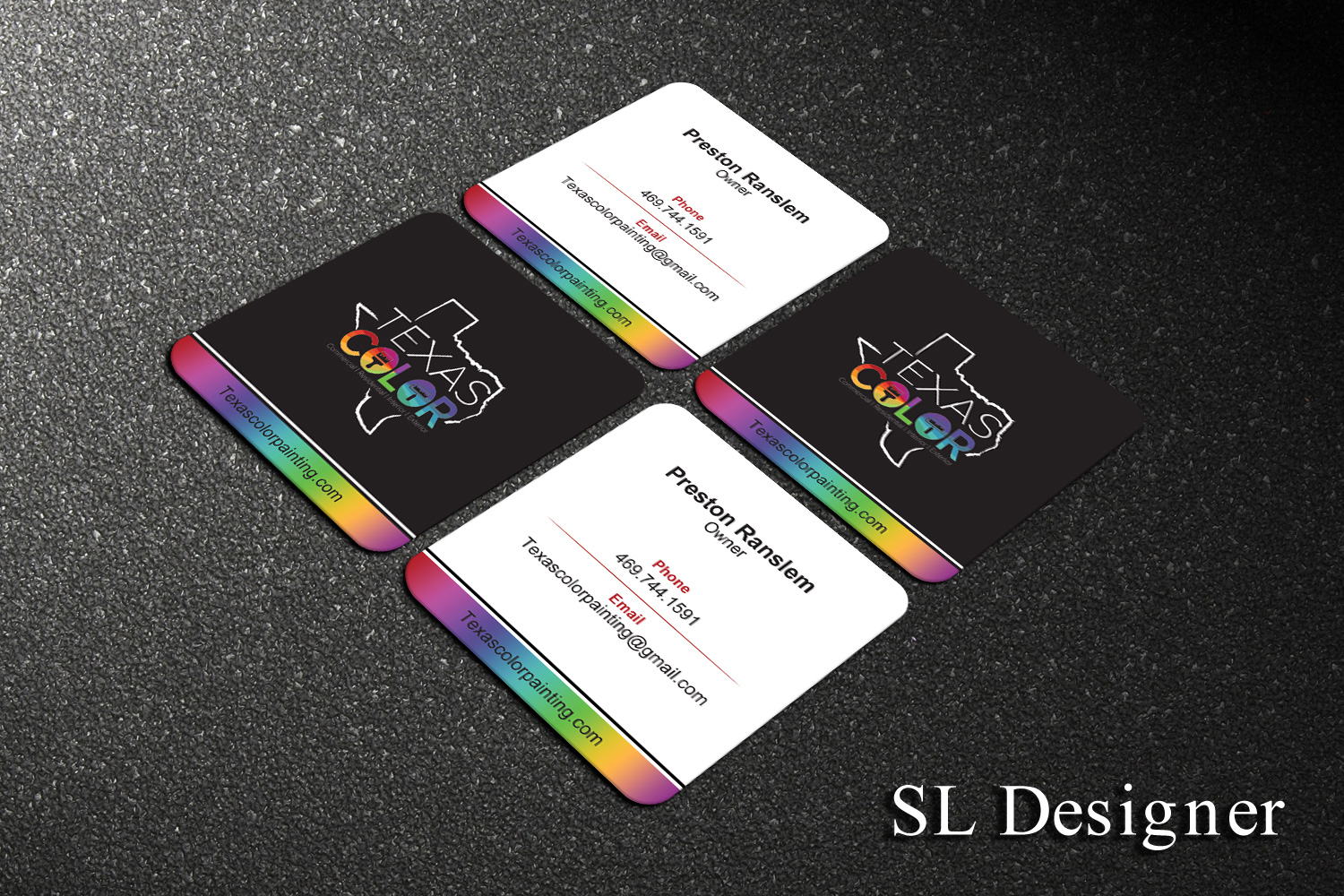Business Card Design by SL Designer for Texas Color Painting  | Design #18562461