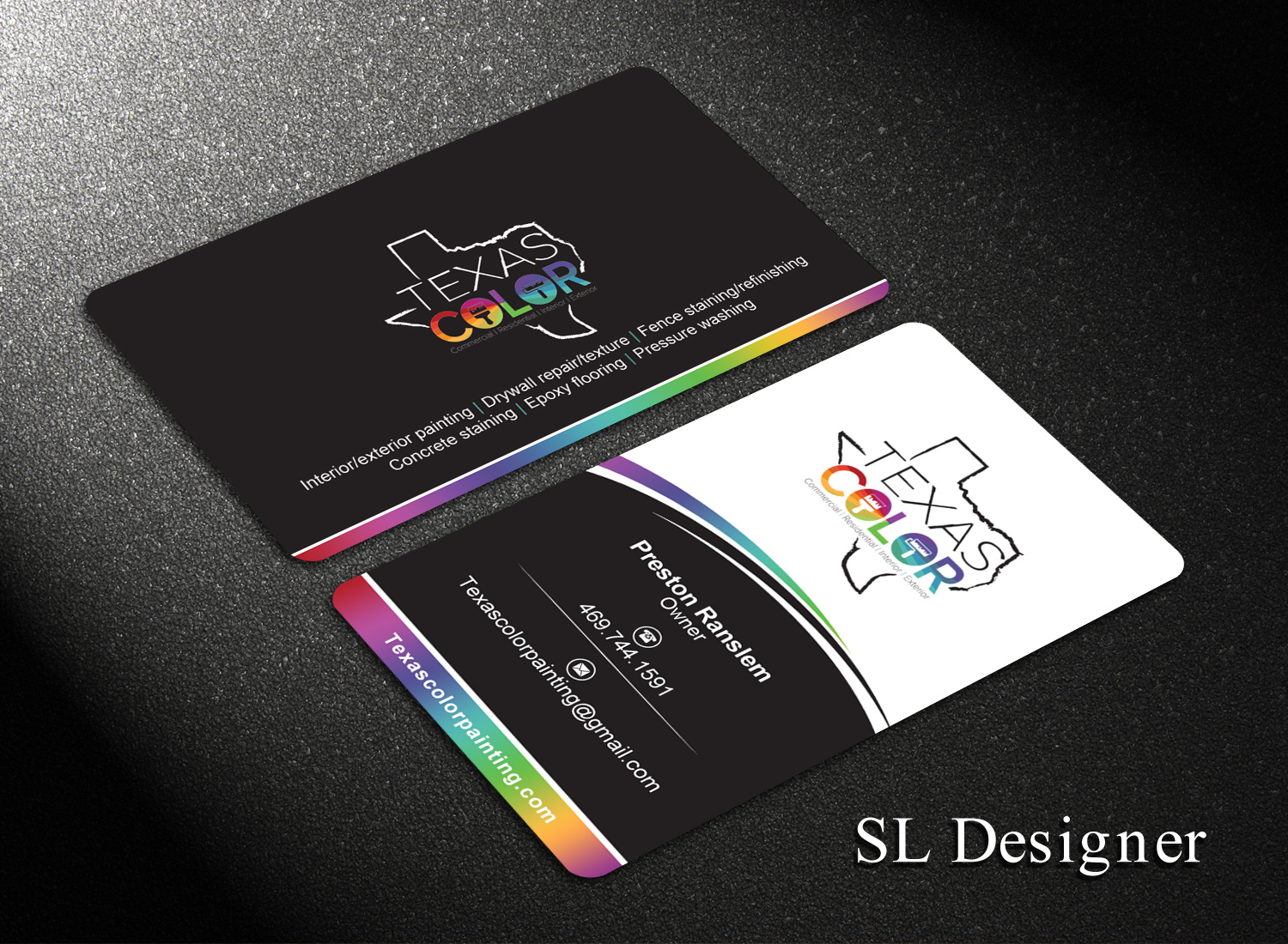 Diseño de Tarjeta de Presentación por SL Designer para Texas Color Painting  | Diseño #18565299