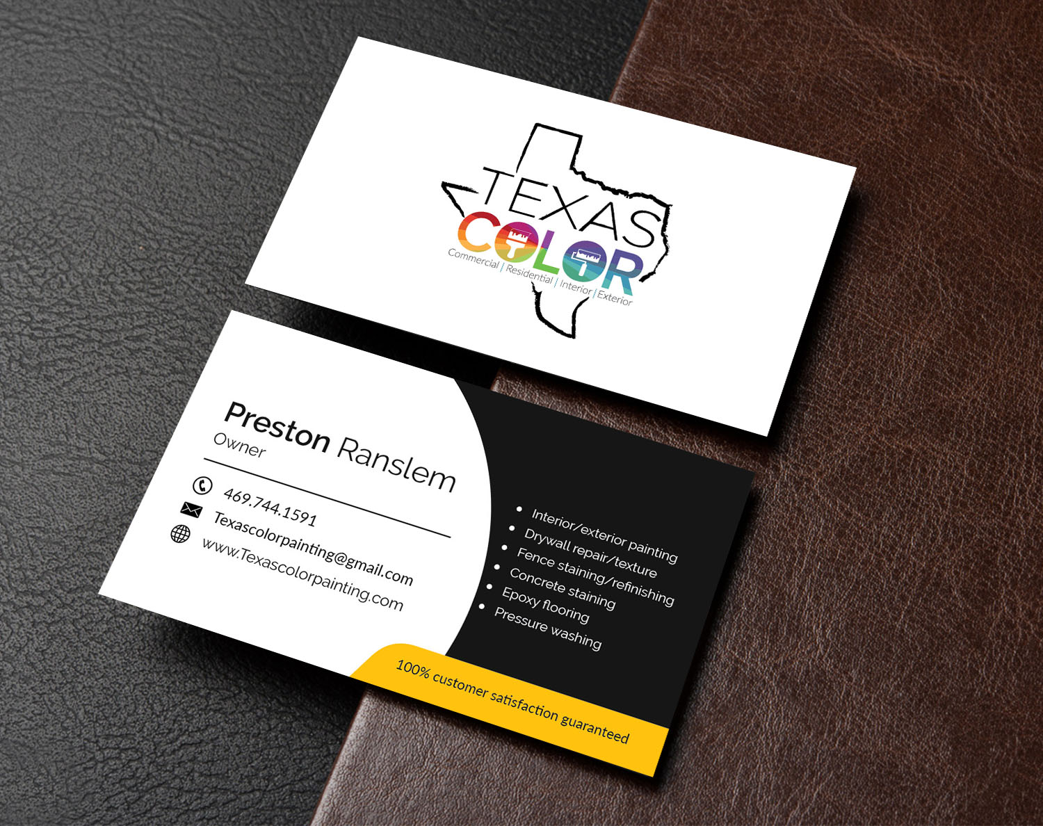 Business Card Design by M6G for Texas Color Painting  | Design #18565054