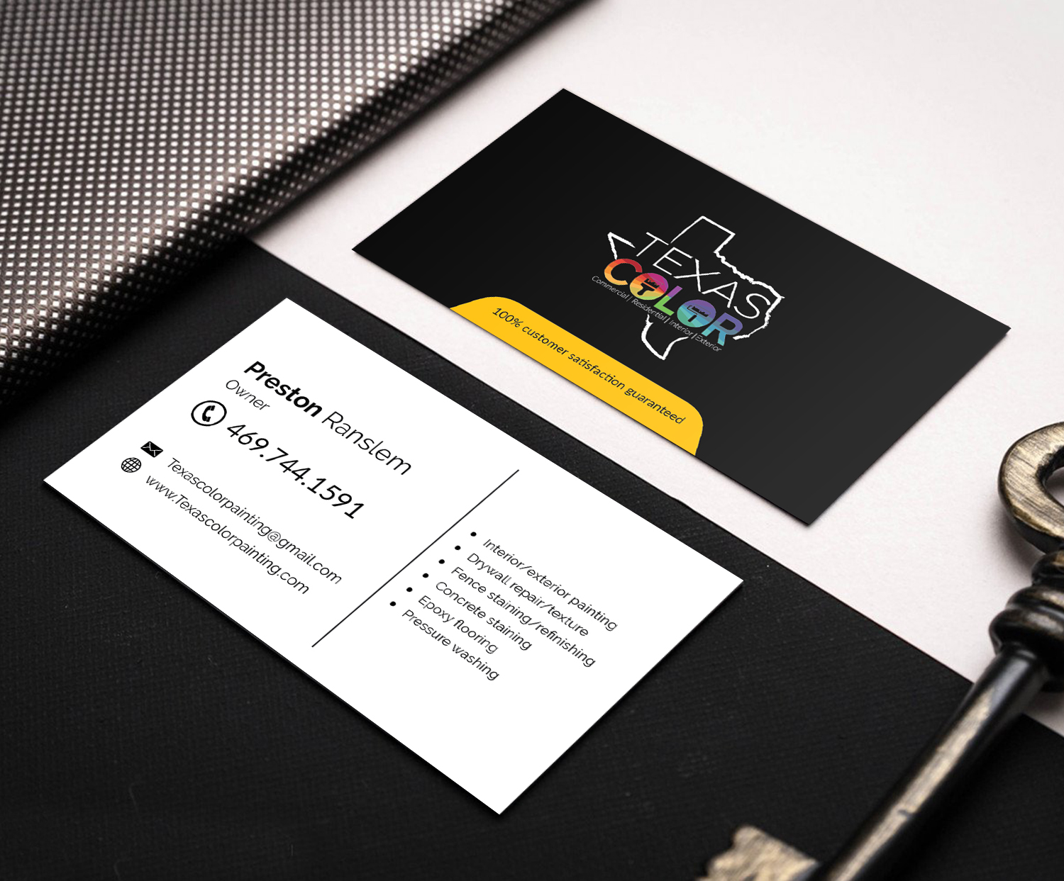 Business Card Design by M6G for Texas Color Painting  | Design #18565229