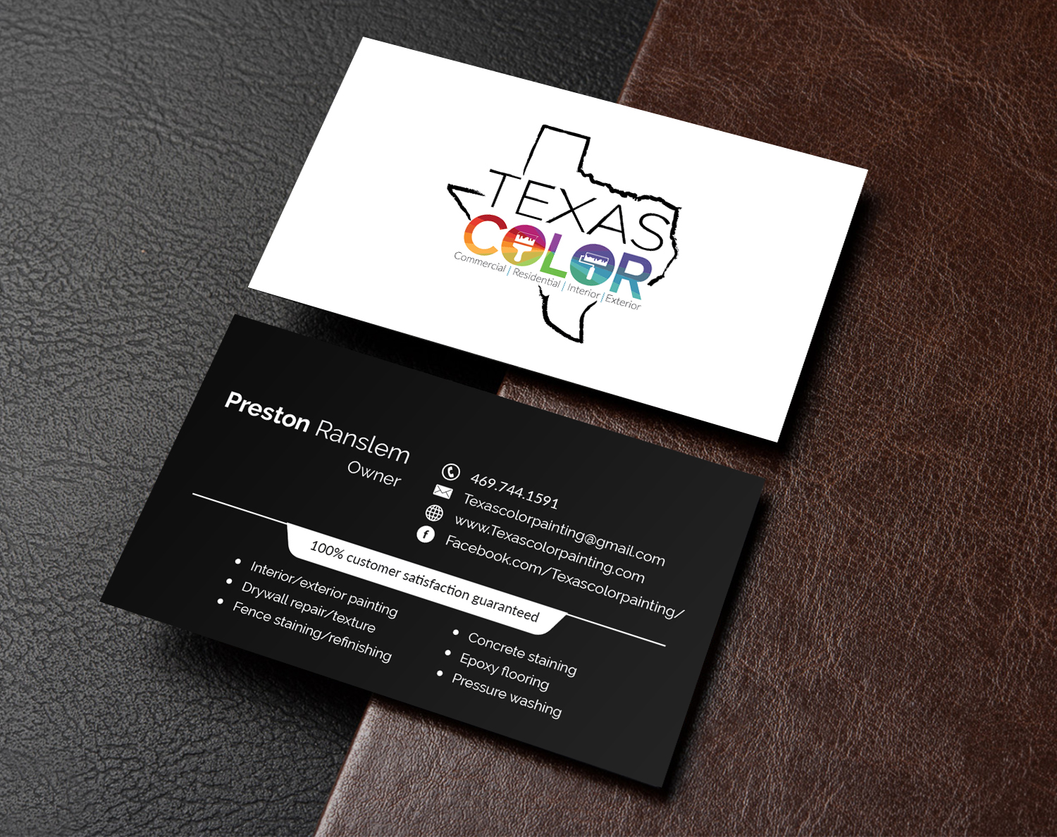 Business Card Design by M6G for Texas Color Painting  | Design #18570450