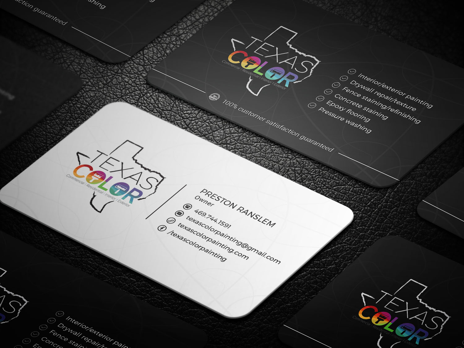 Business Card Design by SyncFuse™ Solutions for Texas Color Painting  | Design #18566028