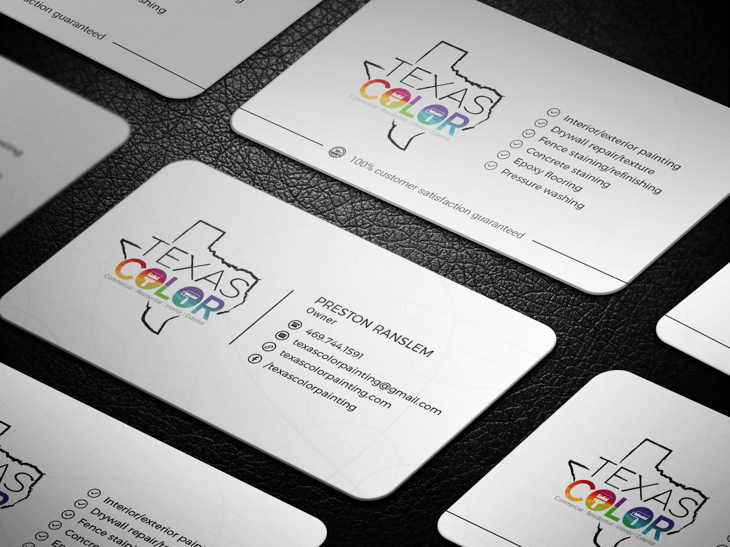Business Card Design by SyncFuse™ Solutions for Texas Color Painting  | Design #18566029