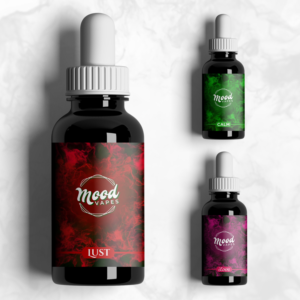 Mood Vapes.  the aim is to sell vaping liquids based on mood or feelings | Diseño de Etiqueta por desainerd