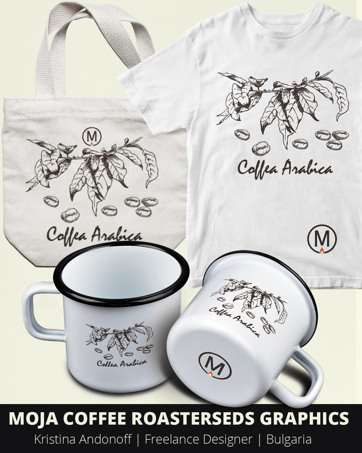 Graphic Design by Kristina Andonoff for Moja Coffee | Design #18614097