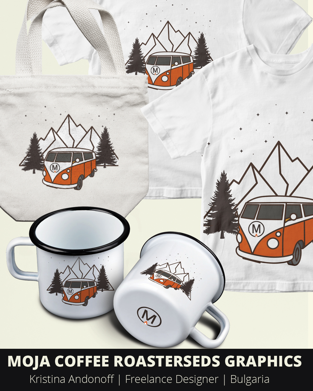 Graphic Design by Kristina Andonoff for Moja Coffee | Design #18614877
