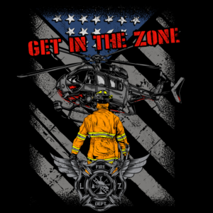 Firefighter Inside Medical Helicopter Landing Zone | T-Shirt-Design von Michaelsefrico
